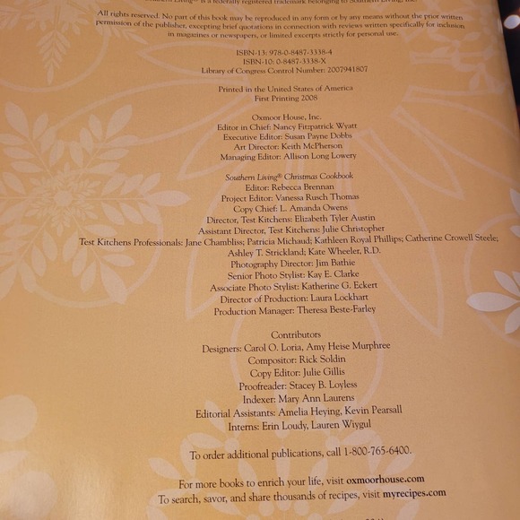 Southern Living Christmas Cookbook 2008 Presented By Dillard's - Picture 7 of 7